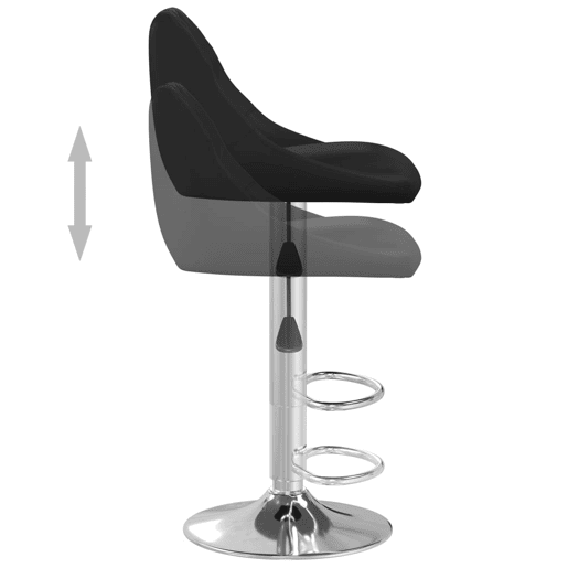 vidaXL Bancos de bar 2 pcs couro artificial preto