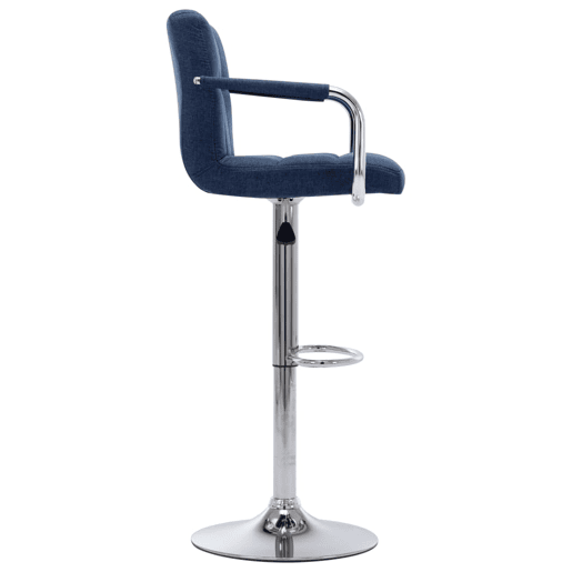 vidaXL Cadeiras de bar 2 pcs tecido azul
