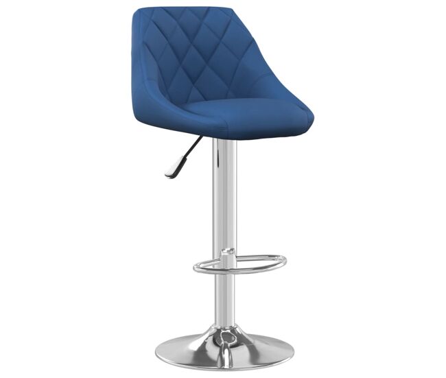 Vidaxl taburete de cocina de terciopelo azul