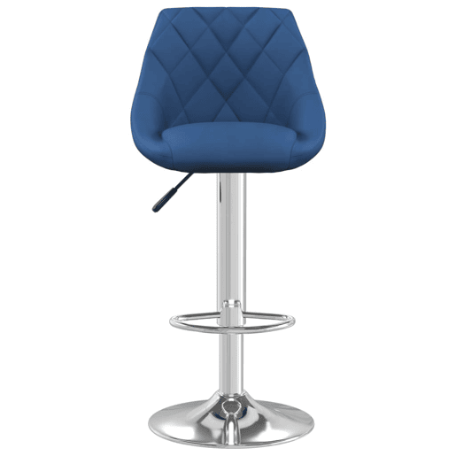 vidaXL Banco de bar veludo azul