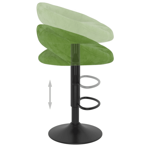 vidaXL Bancos de bar 2 pcs veludo verde-claro vidaXL Bancos de bar 2 pcs veludo verde-claro