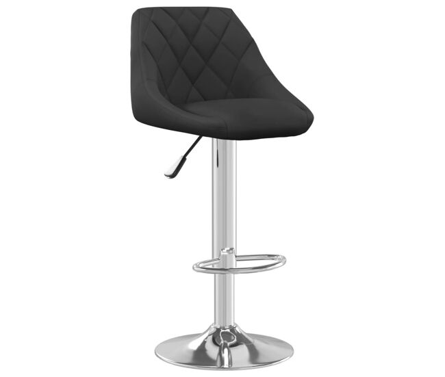 Vidaxl taburete de cocina de terciopelo negro