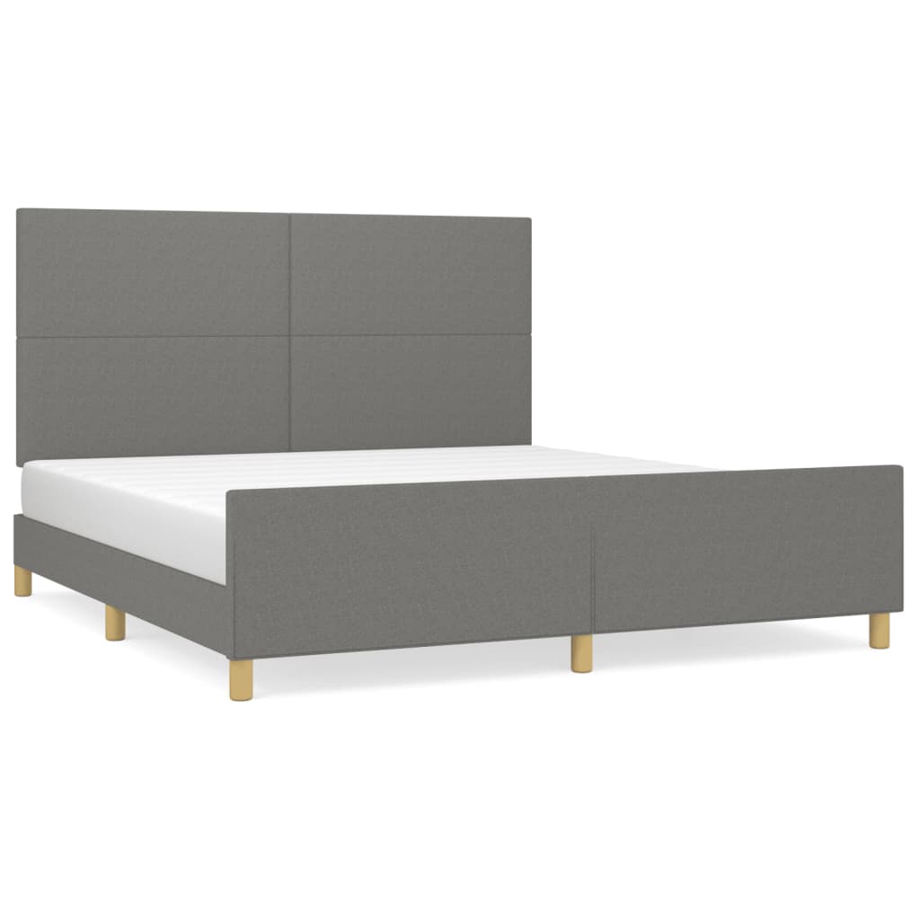 Estructura de cama 160x200 Gris Oscuro