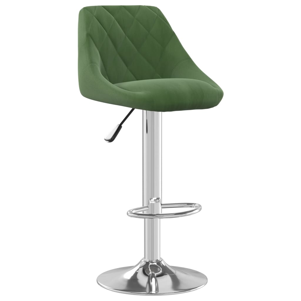 Vidaxl taburete de cocina de terciopelo verde oscuro