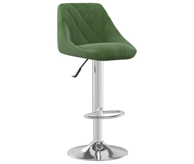 Vidaxl taburete de cocina de terciopelo verde oscuro
