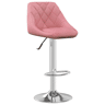 vidaXL Banco de bar veludo rosa