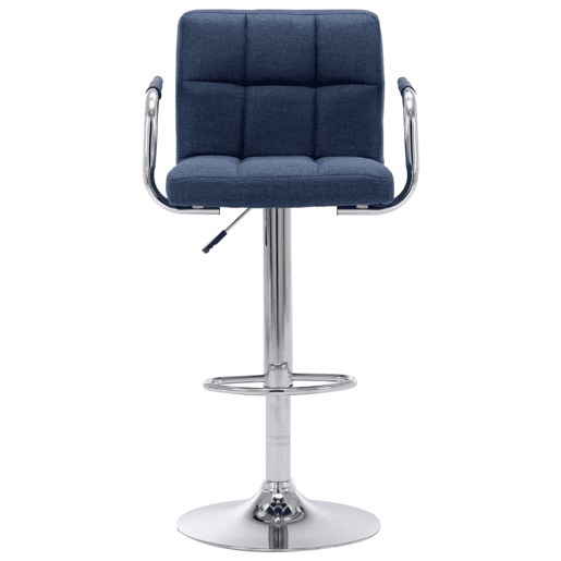vidaXL Cadeira de bar tecido azul vidaXL Cadeira de bar tecido azul