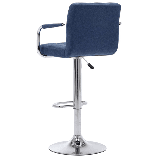 vidaXL Cadeira de bar tecido azul vidaXL Cadeira de bar tecido azul
