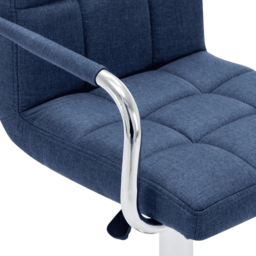 vidaXL Cadeira de bar tecido azul vidaXL Cadeira de bar tecido azul