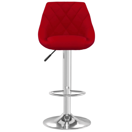 vidaXL Bancos de bar 2 pcs veludo vermelho tinto