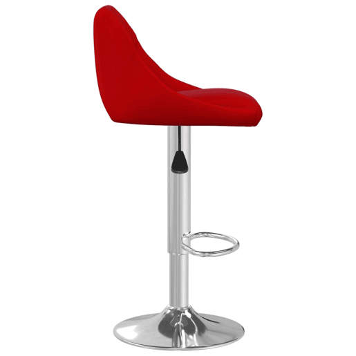 vidaXL Bancos de bar 2 pcs veludo vermelho tinto