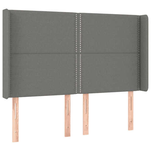 vidaXL Cabeceira de cama c LED tecido 147x16x118128 cm cinza-escuro vidaXL Cabeceira de cama c LED tecido 147x16x118128 cm cinza-escuro