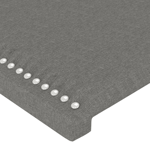 vidaXL Cabeceira de cama c LED tecido 147x16x118128 cm cinza-escuro vidaXL Cabeceira de cama c LED tecido 147x16x118128 cm cinza-escuro