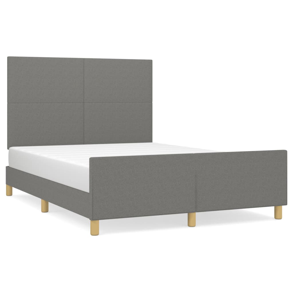 Estructura de cama 140x200 Gris Oscuro
