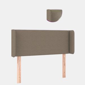 vidaXL Cabeceira cama luzes LED tecido 93x16x7888cm cinza-acastanhado