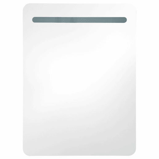 vidaXL Armário espelhado casa de banho LED 60x11x80cm branco brilhante vidaXL Armário espelhado casa de banho LED 60x11x80cm branco brilhante