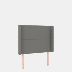 vidaXL Cabeceira de cama c LED tecido 103x16x118128 cm cinza-escuro