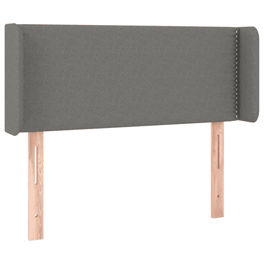 vidaXL Cabeceira cama c luzes LED tecido 93x16x7888cm cinza-escuro vidaXL Cabeceira cama c luzes LED tecido 93x16x7888cm cinza-escuro