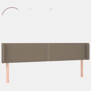 vidaXL Cabeceira de cama c luzes LED 203x16x7888cm cinza-acastanhado