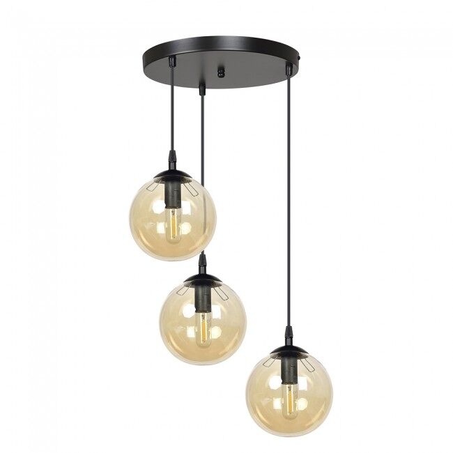 Lámpara colgante Sagan (3 luces) Cristal - Metal Moderno