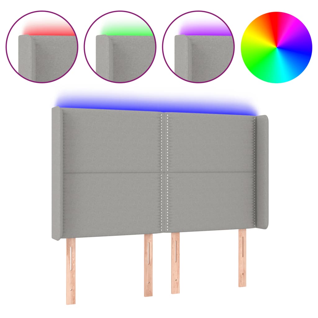 Cabecero Con Led 147 Gris Claro