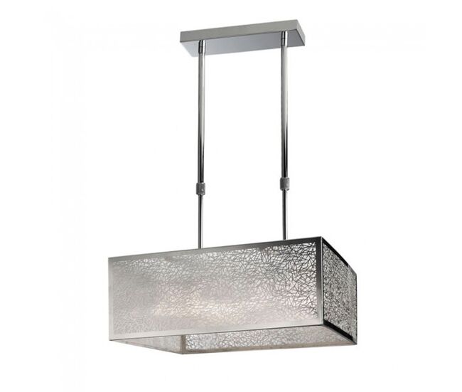 Lámpara japan cuadrada 4 luces marca cristalrecord