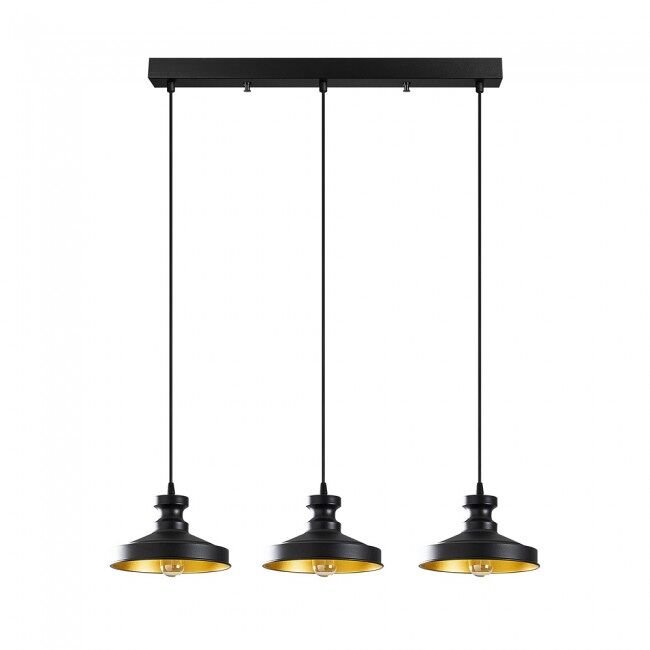 Regleta colgante harvey 22 negro ii 3 luces marca wonderlamp