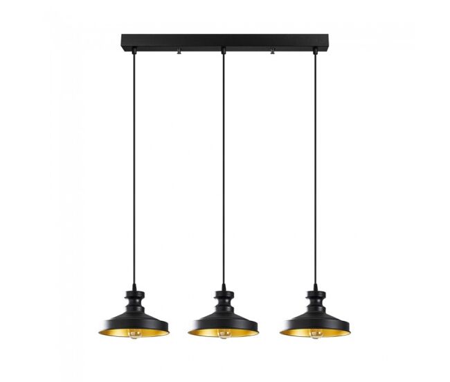 Regleta colgante harvey 22 negro ii 3 luces marca wonderlamp