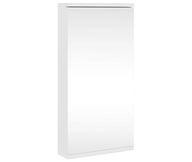Vidaxl mueble de baño de esquina con espejo blanco 30x24x60 cm