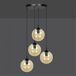 Lámpara colgante Sagan (4 luces) Cristal - Metal Moderno Lámpara colgante Sagan (4 luces) Cristal - Metal Moderno Ambar