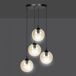 Lámpara colgante Sagan (4 luces) Cristal - Metal Moderno Lámpara colgante Sagan (4 luces) Cristal - Metal Moderno Ambar