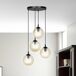 Lámpara colgante Sagan (4 luces) Cristal - Metal Moderno Lámpara colgante Sagan (4 luces) Cristal - Metal Moderno Ambar