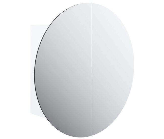 Vidaxl armario de baño con espejo redondo y led blanco 40x40x17,5 cm