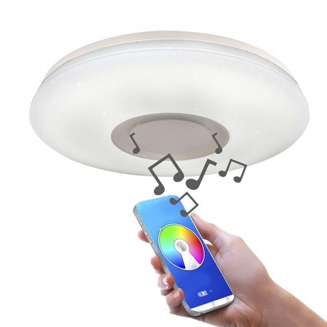 Plafón de techo LED RGB con altavoz Fanlo (36W) ABS - Acrílico