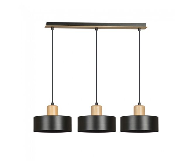 Regleta de techo torino negro 3 luces marca wonderlamp