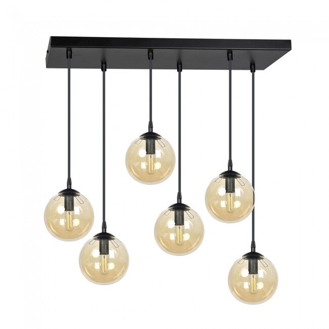 Regleta de techo sagan ámbar 6 luces marca wonderlamp