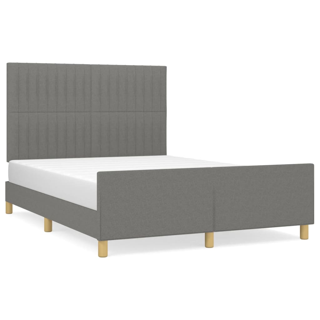 Estructura de cama 140x200 Gris Oscuro