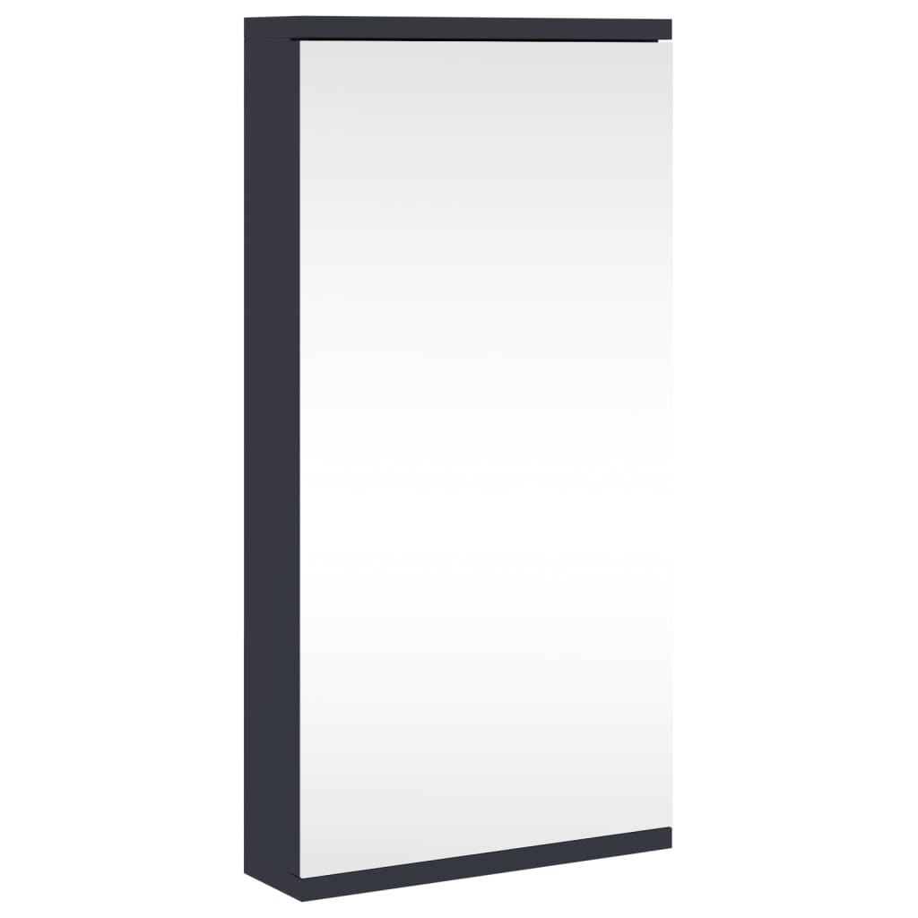 Vidaxl mueble de baño de esquina con espejo gris 30x24x60 cm