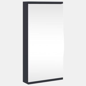 vidaXL Armário espelhado de canto p casa de banho 30x24x60 cm cinza