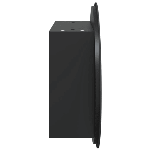 vidaXL Armário casa de banho c espelho redondoLED 47x47x17,5cm preto