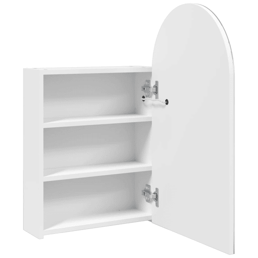 vidaXL Armário espelhado arqueado p casa de banho c luz LED branco vidaXL Armário espelhado arqueado p casa de banho c luz LED branco