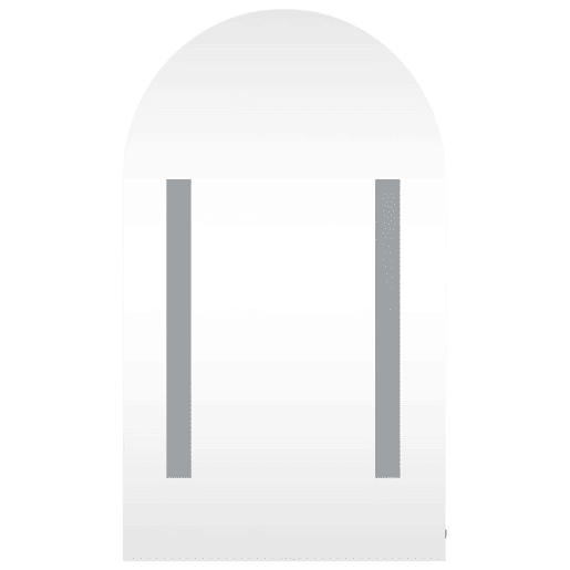 vidaXL Armário espelhado arqueado p casa de banho c luz LED branco vidaXL Armário espelhado arqueado p casa de banho c luz LED branco