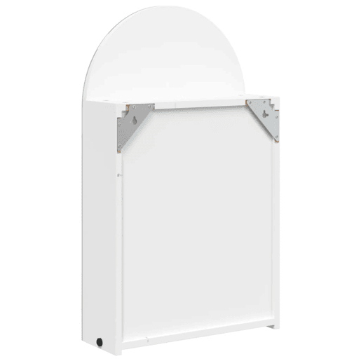 vidaXL Armário espelhado arqueado p casa de banho c luz LED branco vidaXL Armário espelhado arqueado p casa de banho c luz LED branco
