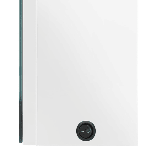 vidaXL Armário espelhado casa de banho LED 80x12x68cm branco brilhante vidaXL Armário espelhado casa de banho LED 80x12x68cm branco brilhante