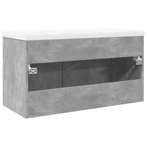 vidaXL Armário de casa de banho com lavatório embutido cinza cimento vidaXL Armário de casa de banho com lavatório embutido cinza cimento