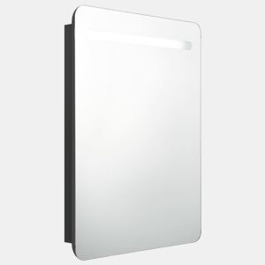 vidaXL Armário espelhado p casa de banho LED 60x11x80 cm preto