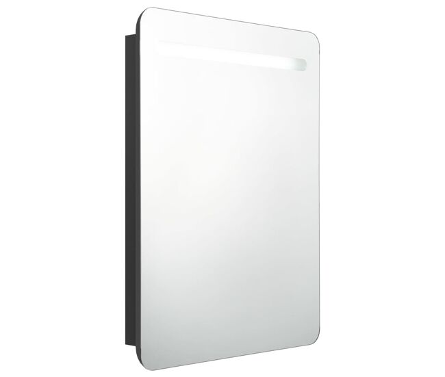 Vidaxl armario de baño con espejo negro 60x11x80 cm