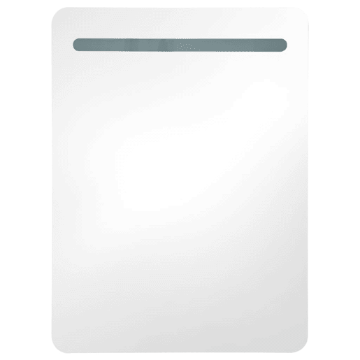 vidaXL Armário espelhado casa de banho LED 60x11x80cm cinzento cimento