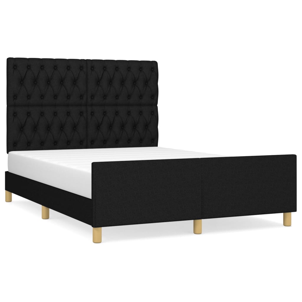 Estructura de cama 140x190 Negro