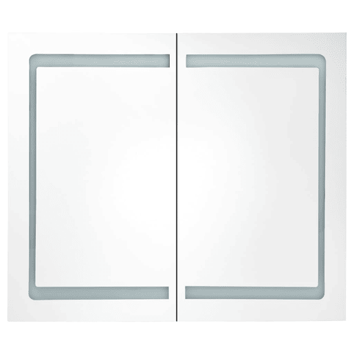 vidaXL Armário espelhado casa de banho LED 80x12x68 cm carvalho vidaXL Armário espelhado casa de banho LED 80x12x68 cm carvalho